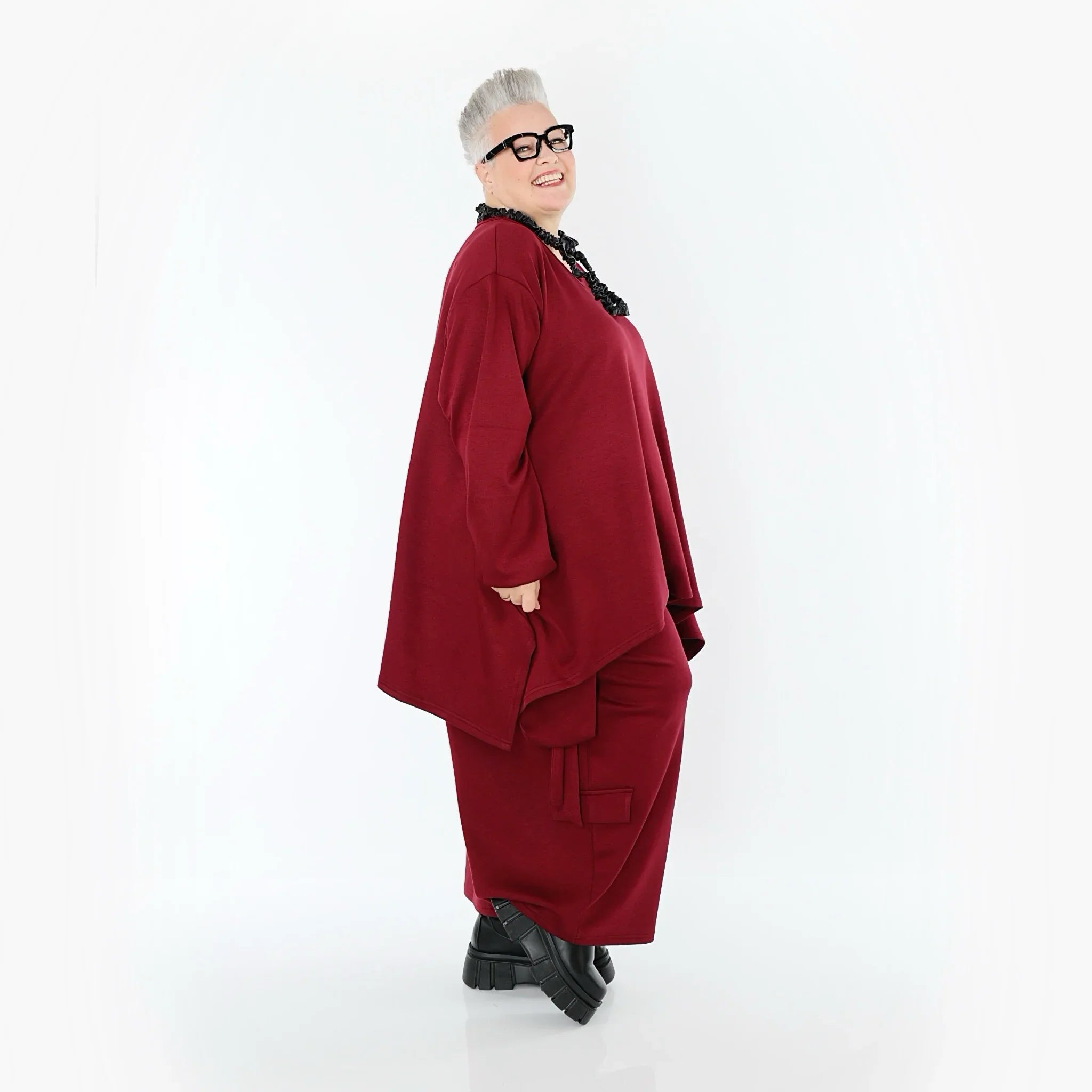 AKH Fashion 7125 Pantalon, rouge bordeaux