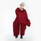 AKH Fashion 6809 Tunique ample, Rouge bordeaux