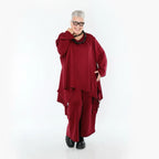 AKH Fashion 6809 Tunique ample, Rouge bordeaux