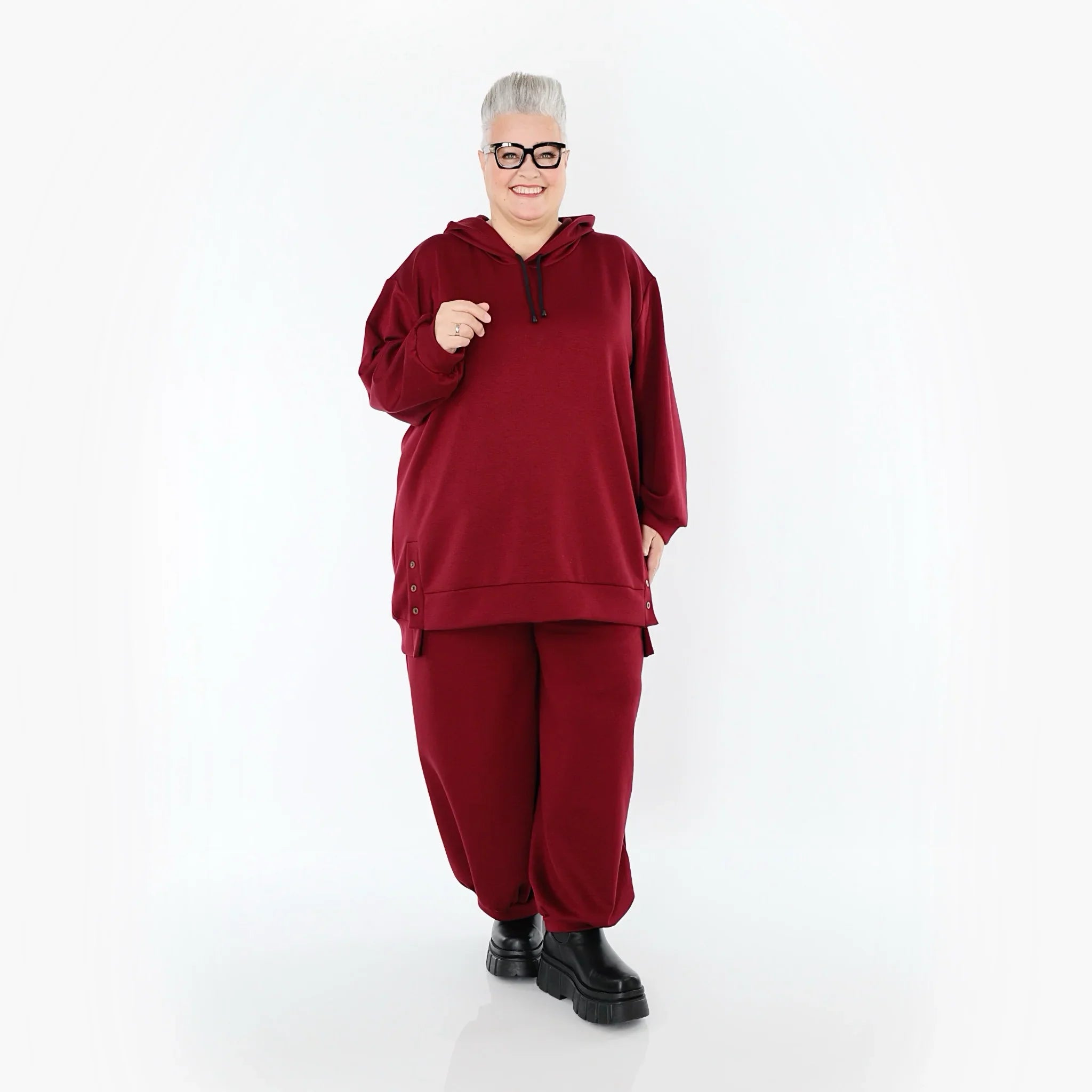 AKH Fashion 6988 Grand T-shirt, rouge vin