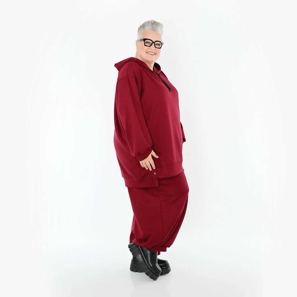 AKH Fashion 8067 Pantalon, Rouge bordeaux
