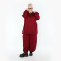 AKH Fashion 8067 Pantalon, Rouge bordeaux