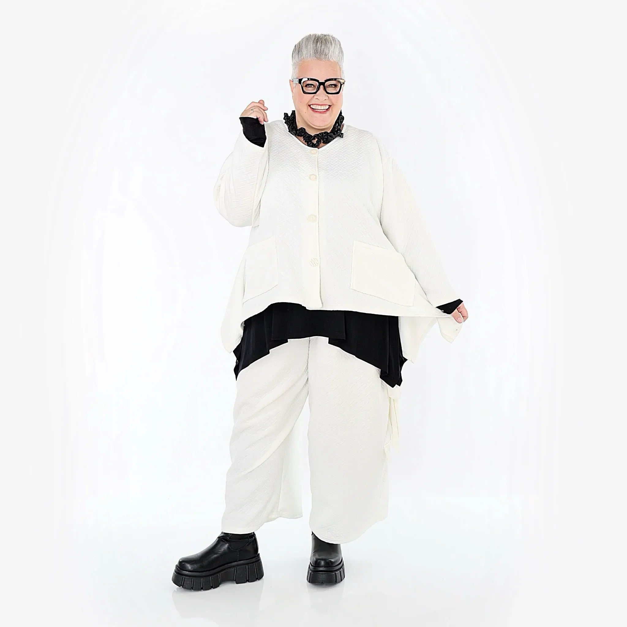 AKH Fashion 118 Veste, Blanc