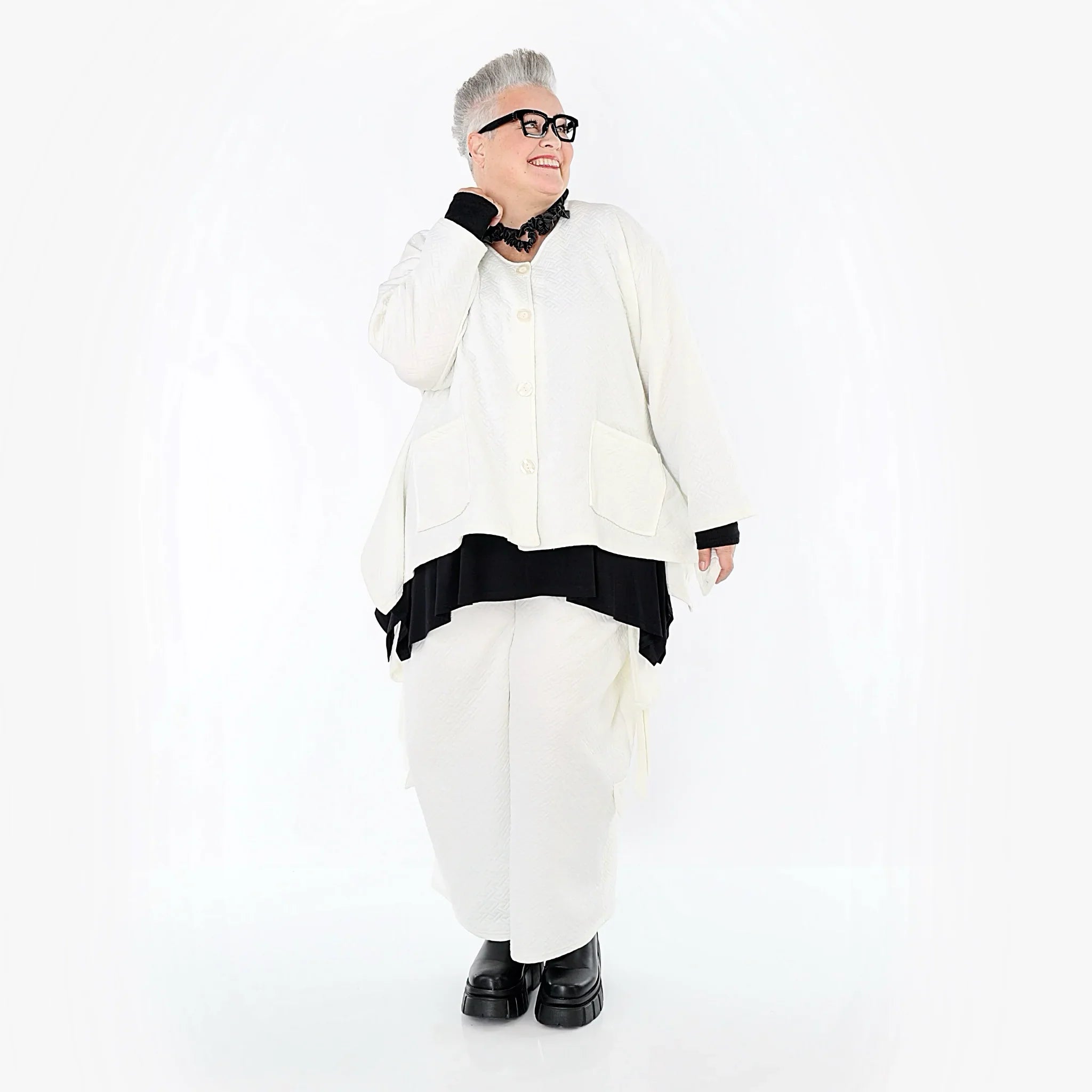 AKH Fashion 118 Veste, Blanc