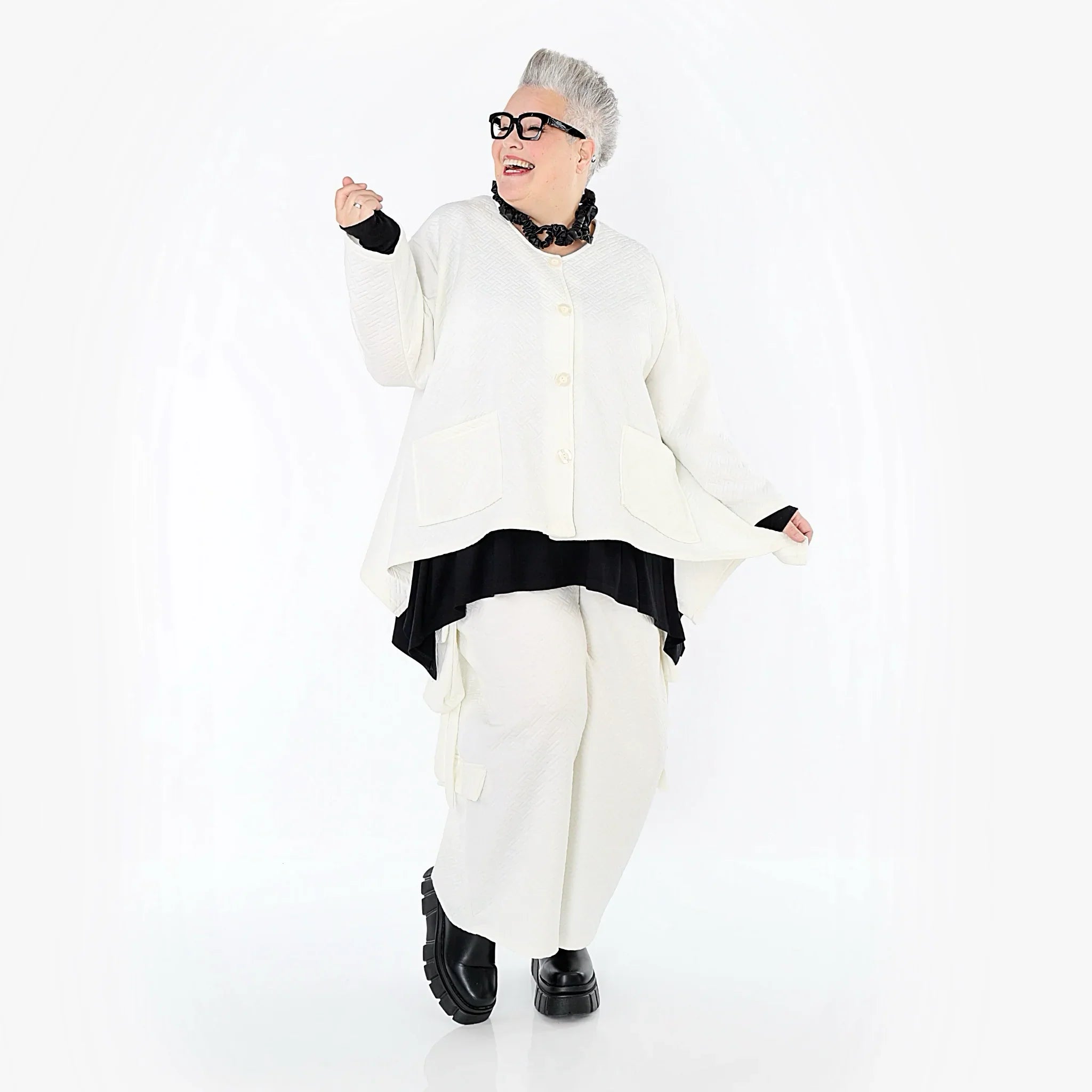 AKH Fashion 118 Veste, Blanc