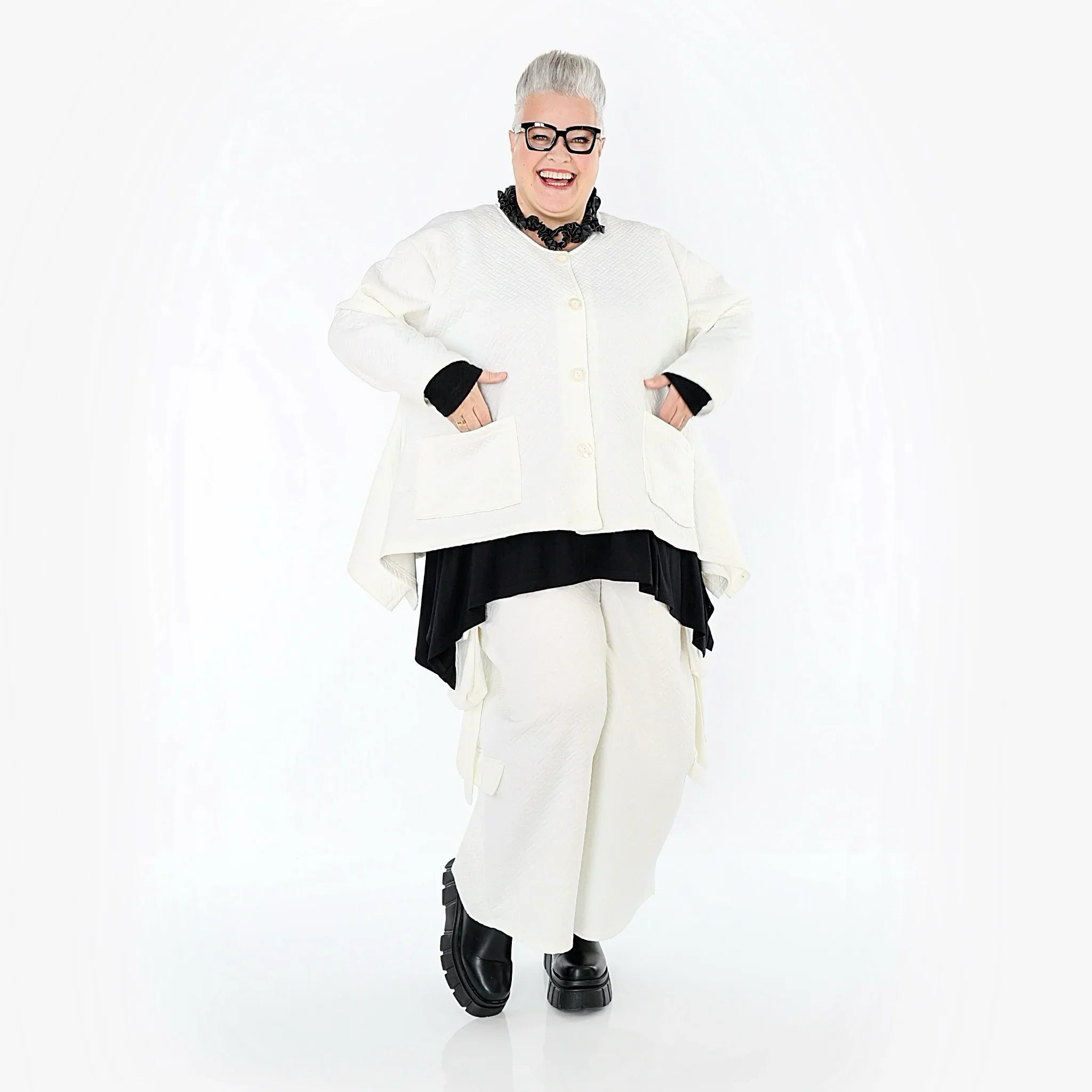 AKH Fashion 7125 Pantalon, blanc