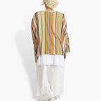 Chemise d'été grande taille en forme de A en qualité Slinky extensible, River en Cognac