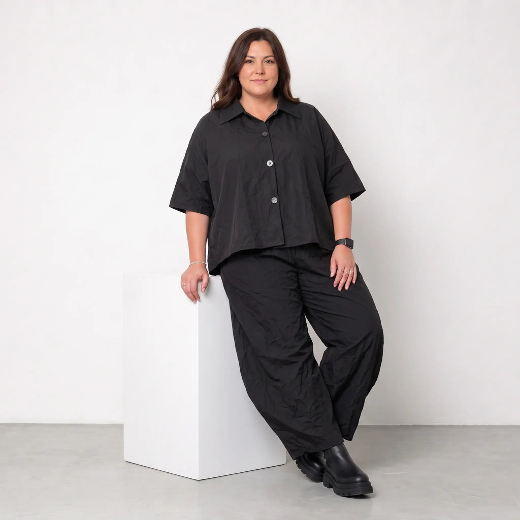 AKH Premium · Bluse · Crushed · 7092 · Black