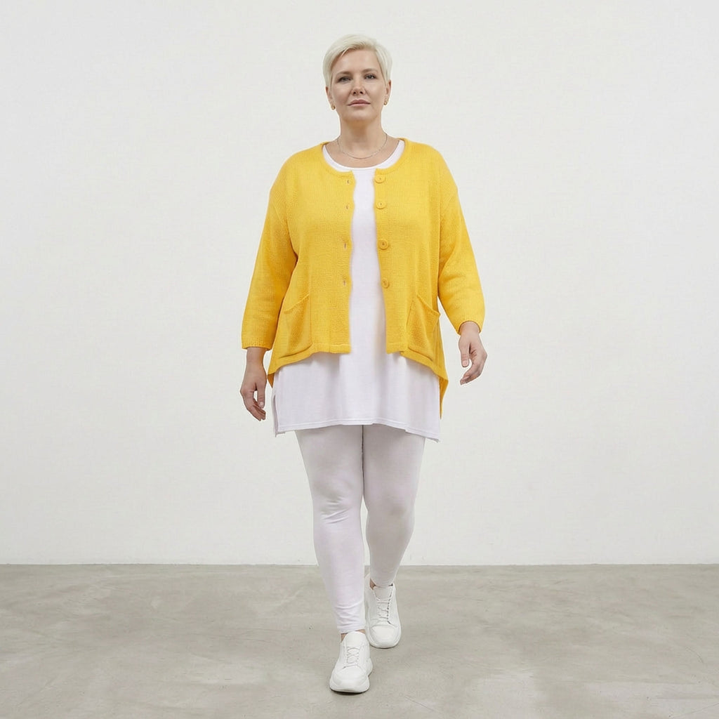 AKH Fashion Jacke 118 Strick, Gelb