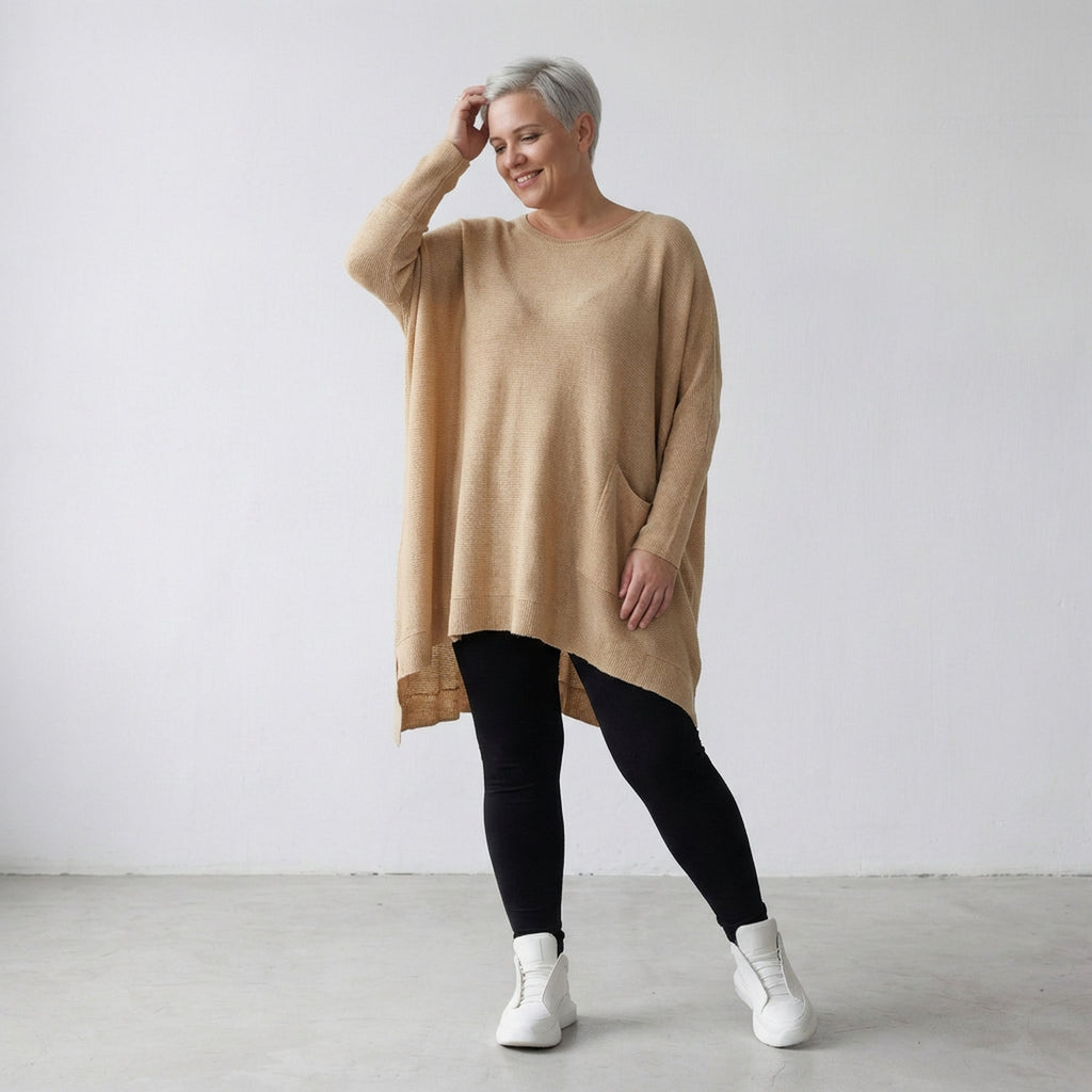 AKH Fashion Shirt 2307 Strick, Beige