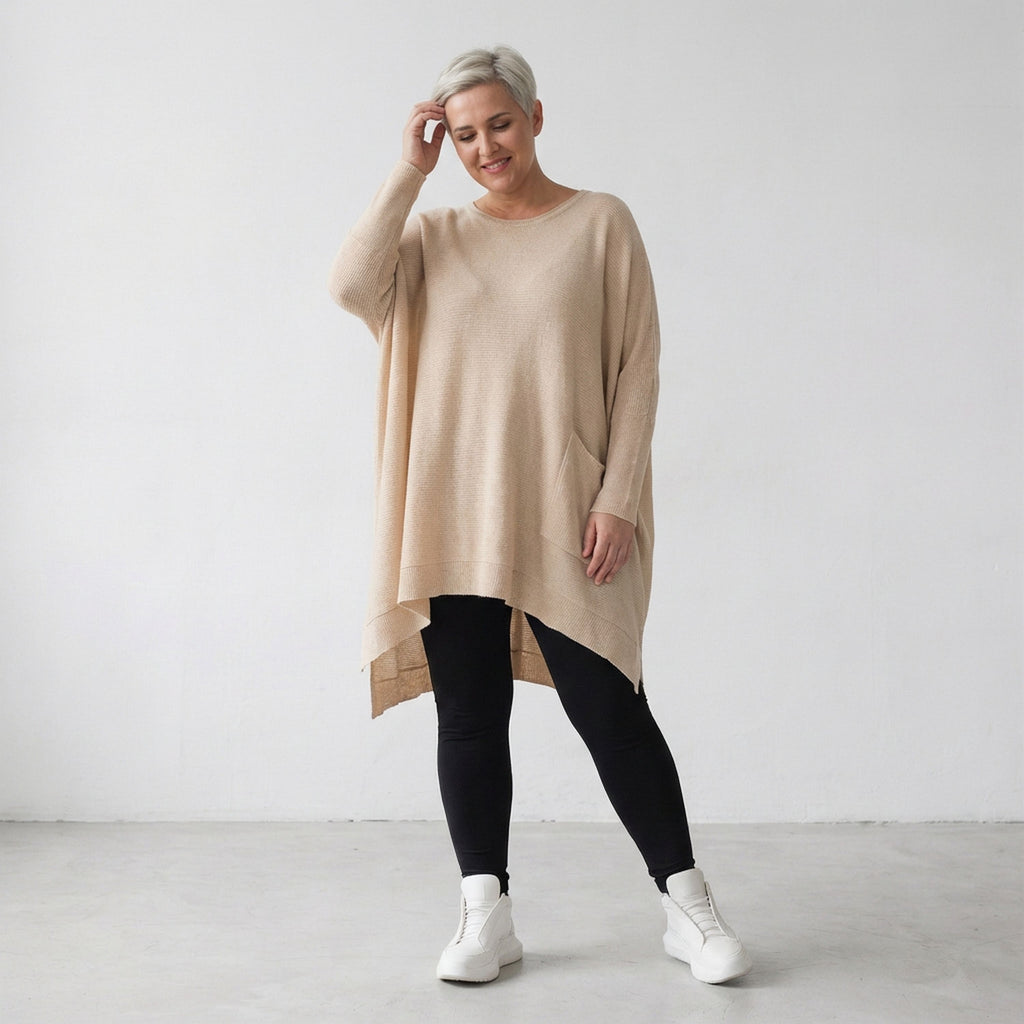 AKH Fashion Shirt 2307 Strick, Sand