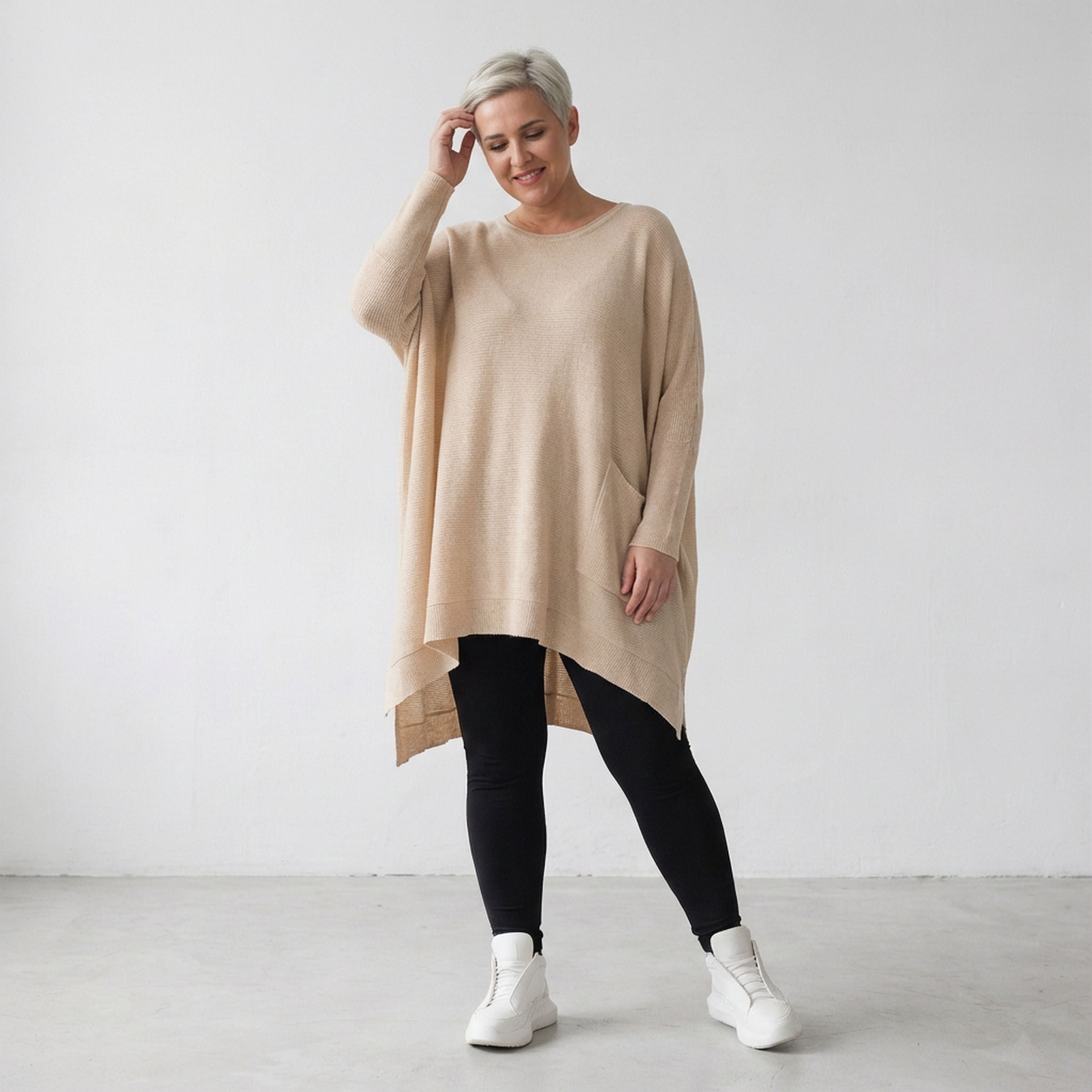 AKH Fashion Shirt 2307 Strick, Sand