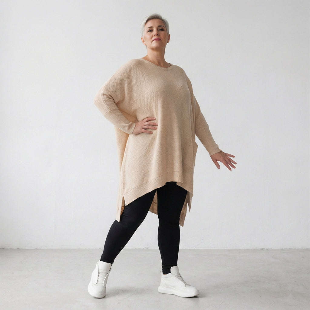 AKH Fashion Shirt 2307 Strick, Sand