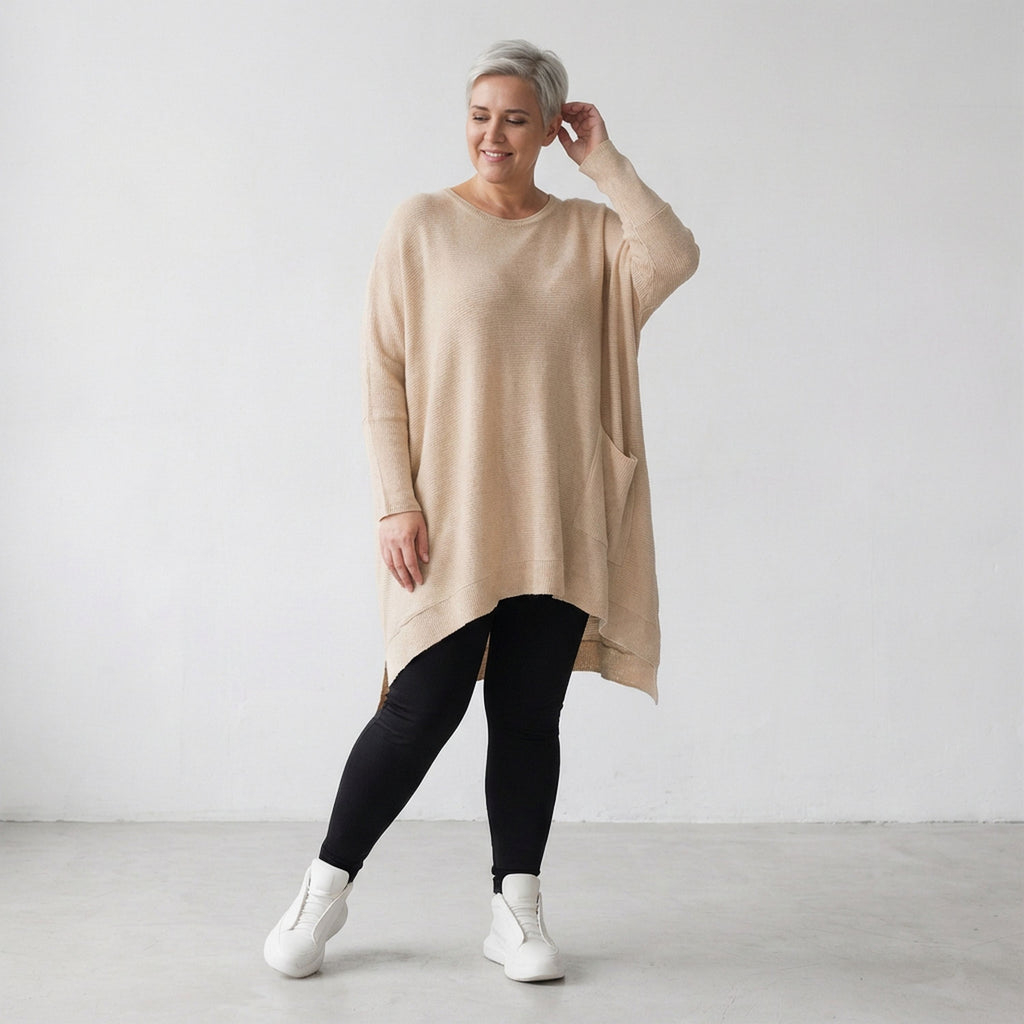 AKH Fashion Shirt 2307 Strick, Sand