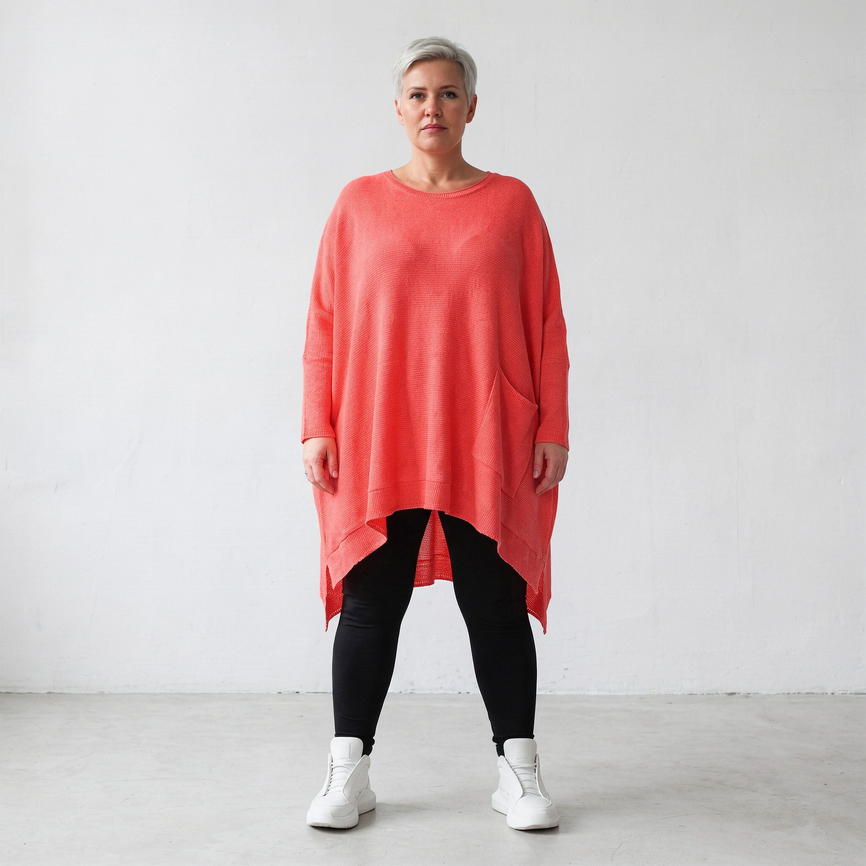 AKH Fashion Shirt 2307 Strick, KorallRot