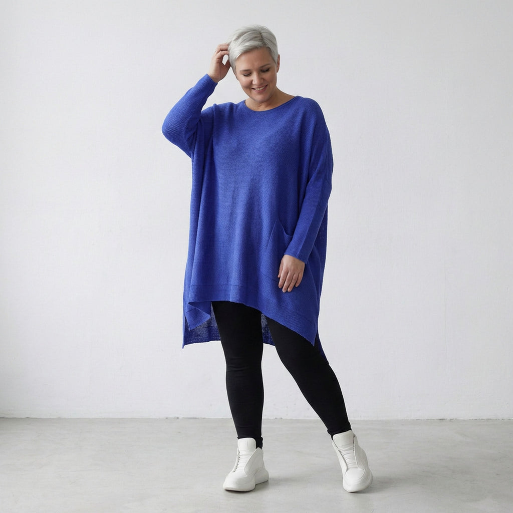 AKH Fashion Shirt 2307 Strick, Royalblau
