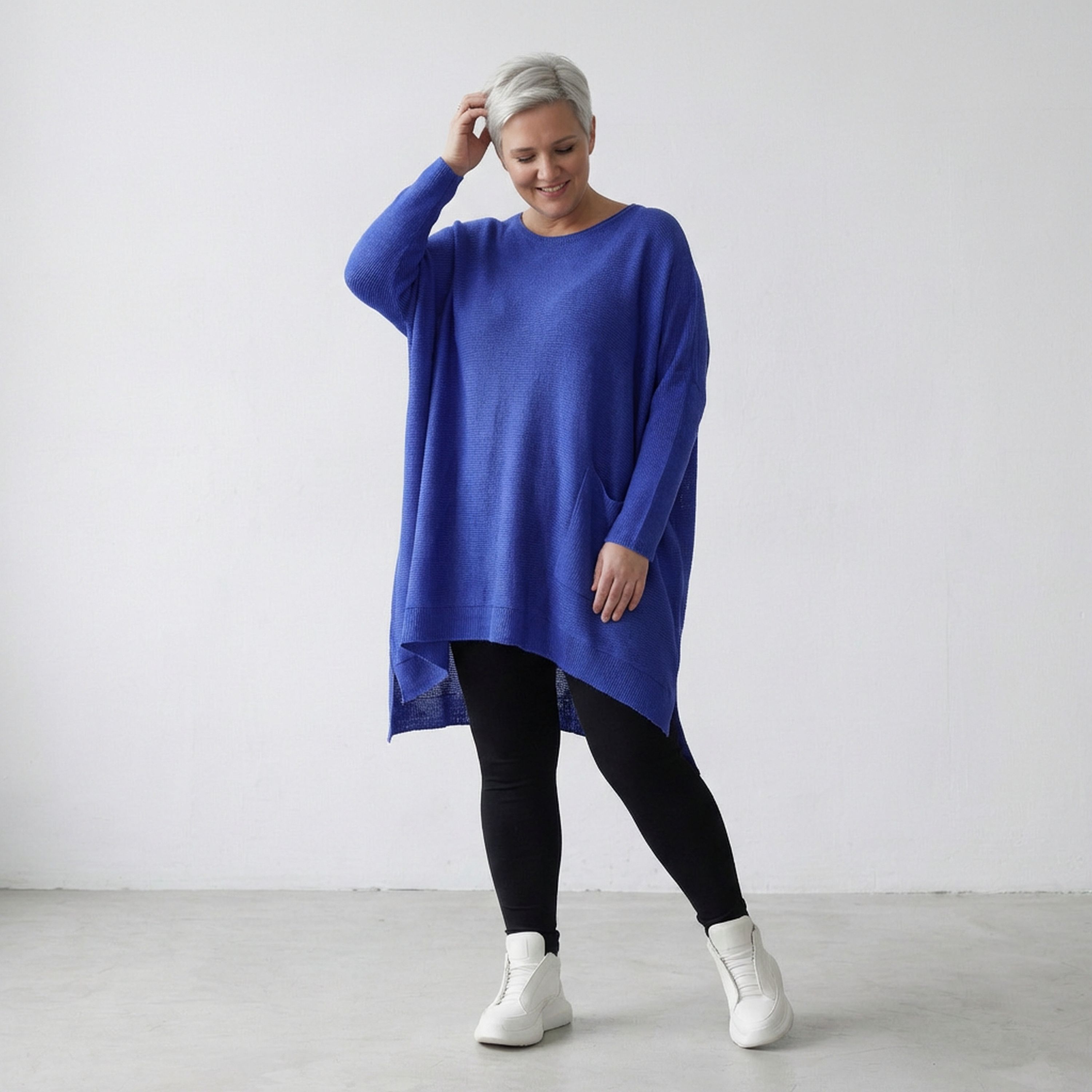 AKH Fashion Shirt 2307 Strick, Royalblau