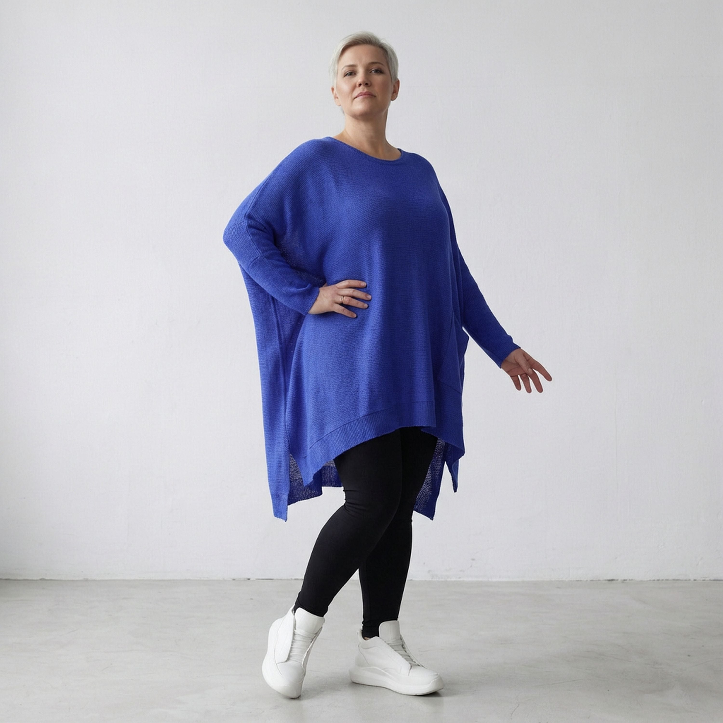 AKH Fashion Shirt 2307 Strick, Royalblau