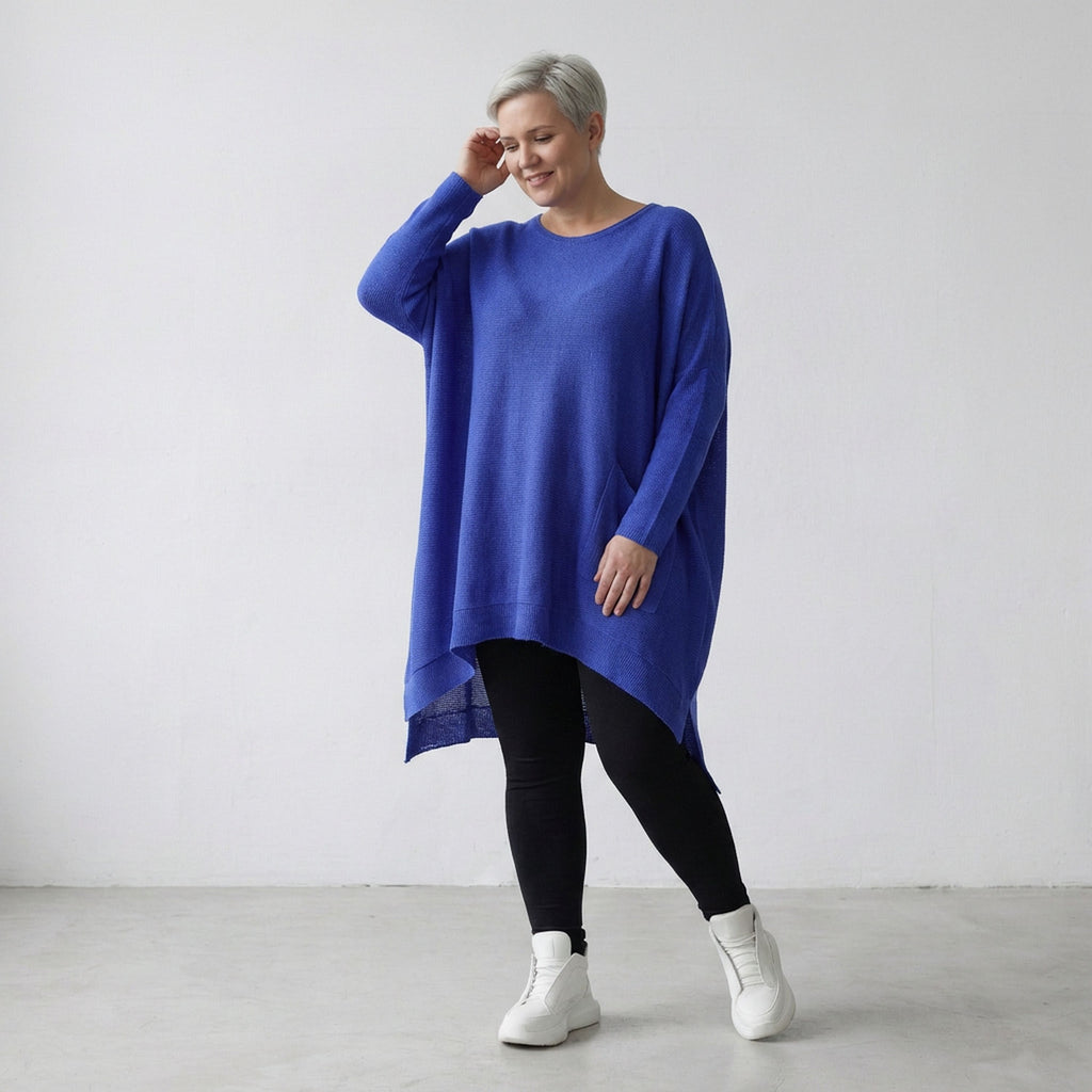 AKH Fashion Shirt 2307 Strick, Royalblau