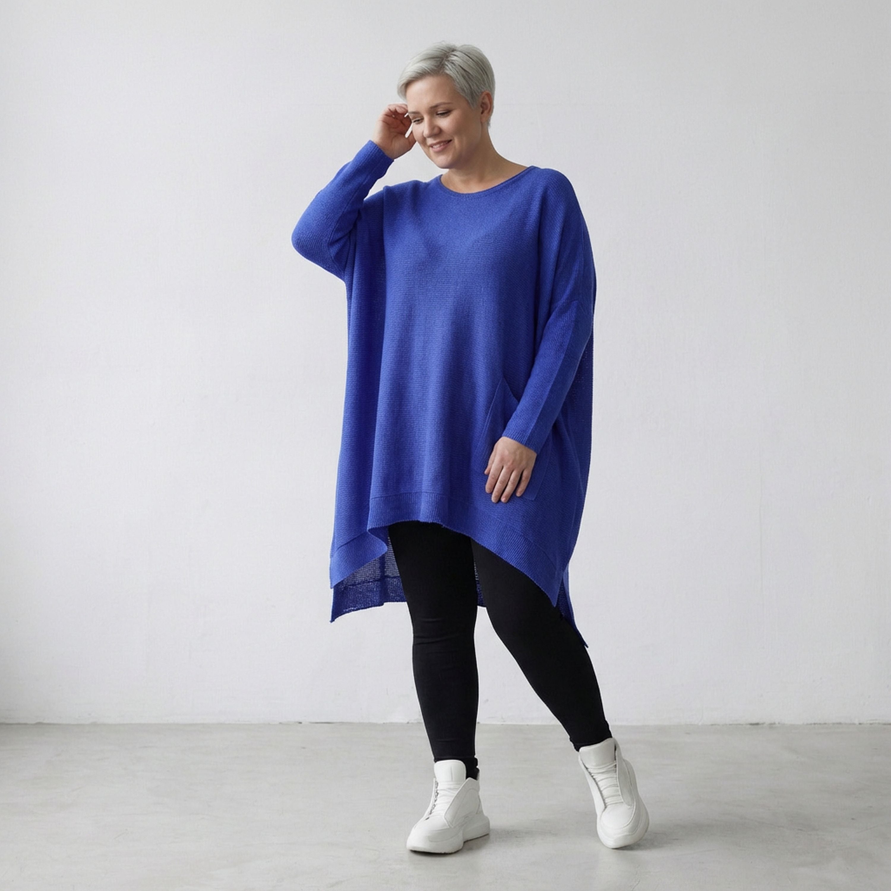 AKH Fashion Shirt 2307 Strick, Royalblau