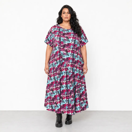 AKH Fashion · Kleid · UrbanArt · 7278 · GraffitiPurple