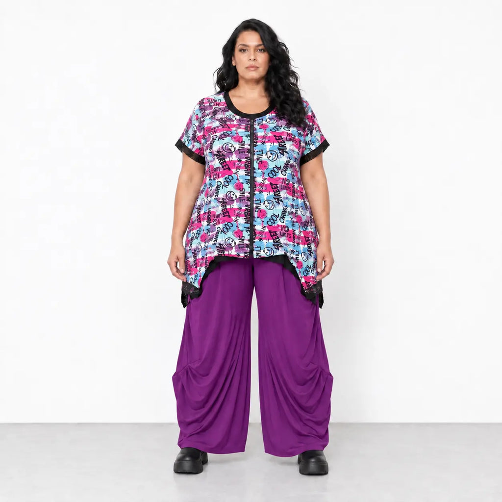 AKH Fashion · Weste · UrbanArt · 7211 · GraffitiPurple