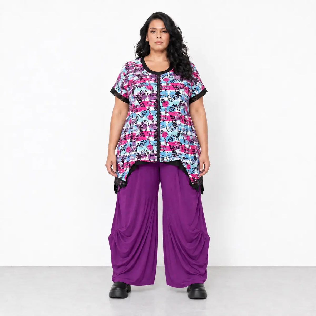 AKH Fashion · Weste · UrbanArt · 7211 · GraffitiPurple