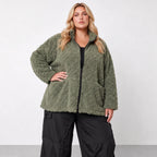 AKH Fashion · Jacke · CuddlySuede · 7104 · KhakiCheck