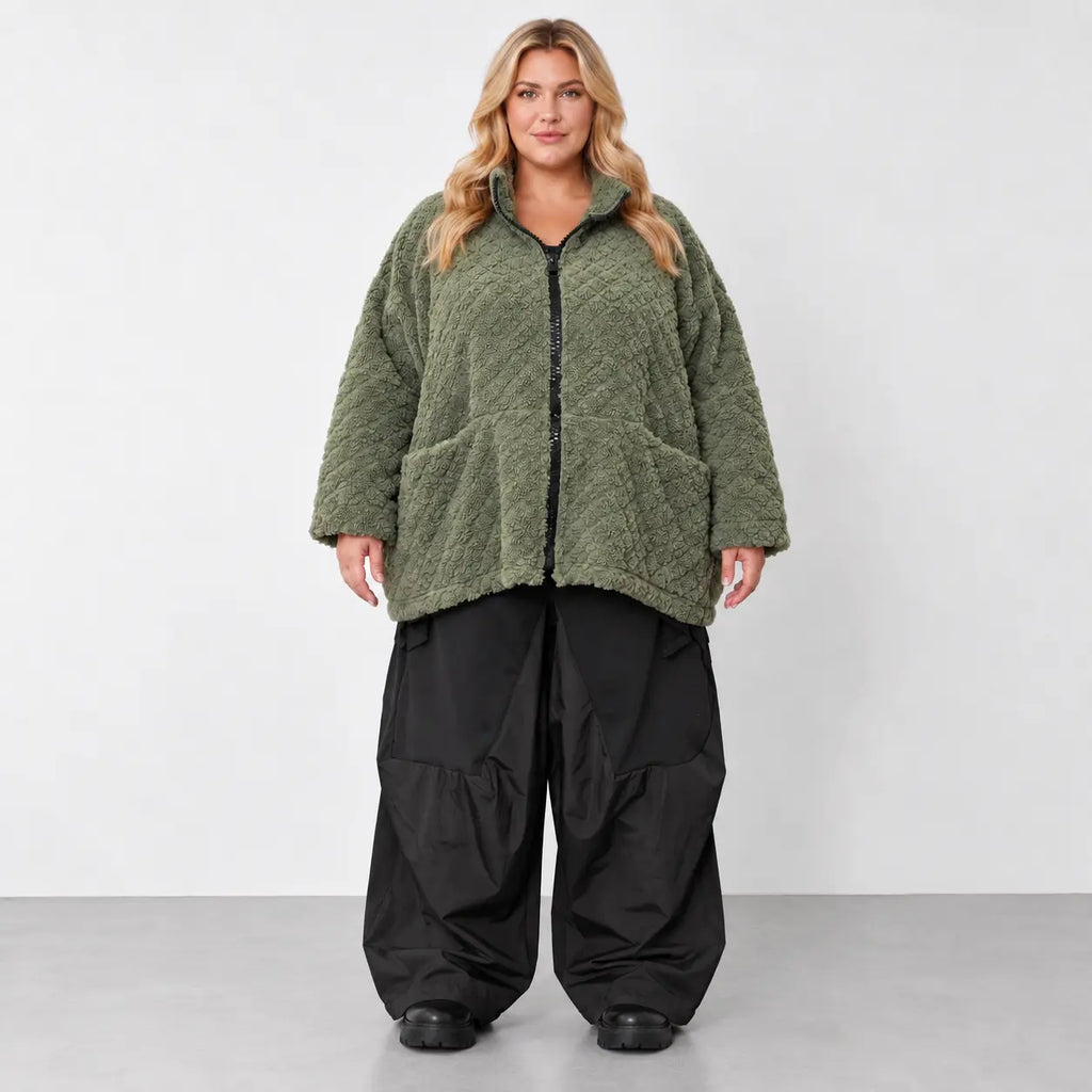 AKH Fashion · Jacke · CuddlySuede · 7104 · KhakiCheck