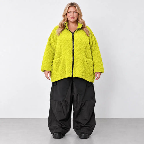 AKH Fashion · Jacke · CuddlySuede · 7104 · LimeCheck