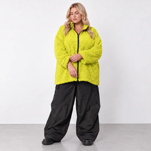 AKH Fashion · Jacke · CuddlySuede · 7104 · LimeCheck