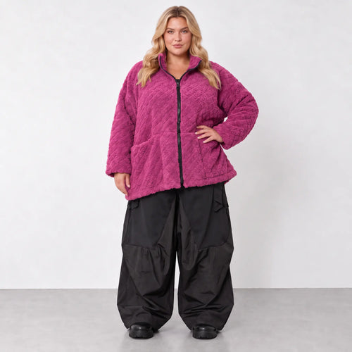 AKH Fashion · Jacke · CuddlySuede · 7104 · BerryCheck