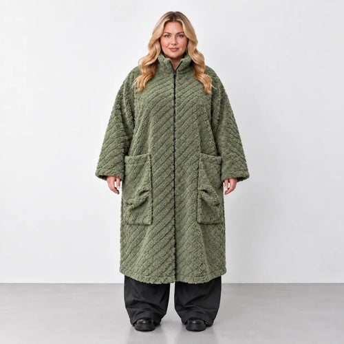 AKH Fashion · Mantel · CuddlySuede · 7153 · KhakiCheck