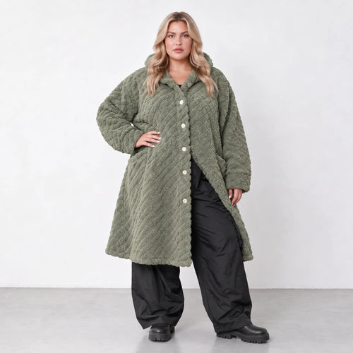 AKH Fashion · Jacke · CuddlySuede · 6660 · KhakiCheck