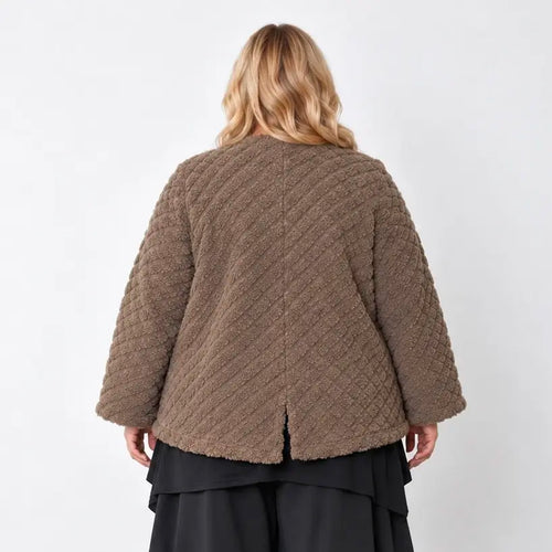 AKH Fashion · Jacke · CuddlySuede · 6073 · ChocoCheck