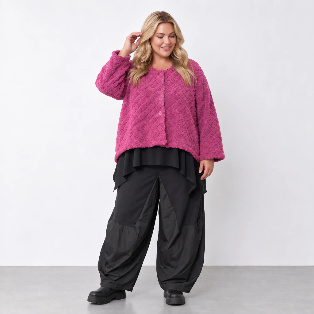 AKH Fashion · Jacke · CuddlySuede · 6073 · BerryCheck