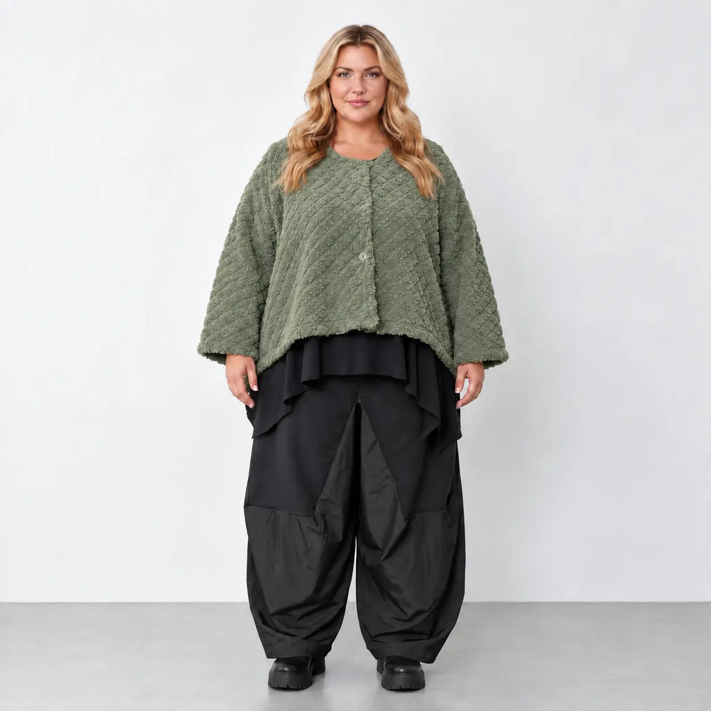 AKH Fashion · Jacke · CuddlySuede · 6073 · KhakiCheck