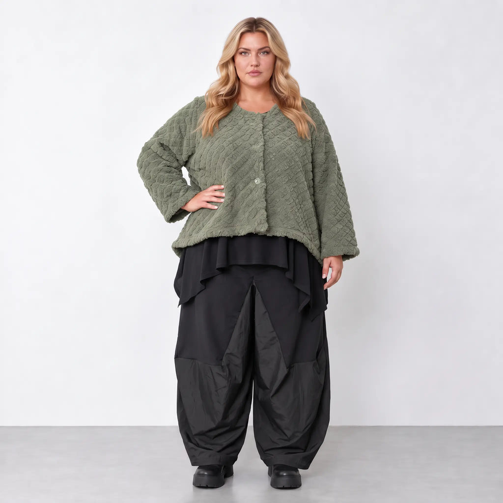 AKH Fashion · Jacke · CuddlySuede · 6073 · KhakiCheck