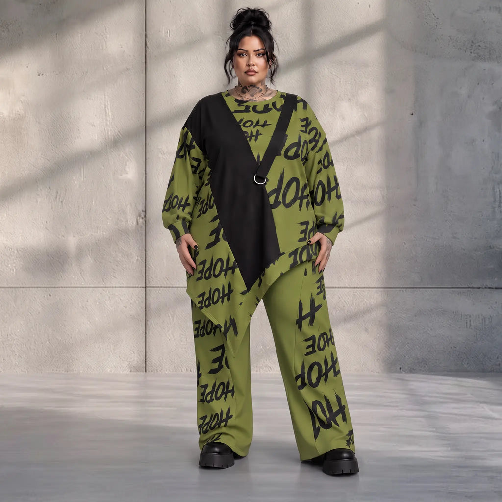 Funky Diva · Shirt · CrossDiva · KD551 · OliveGreen