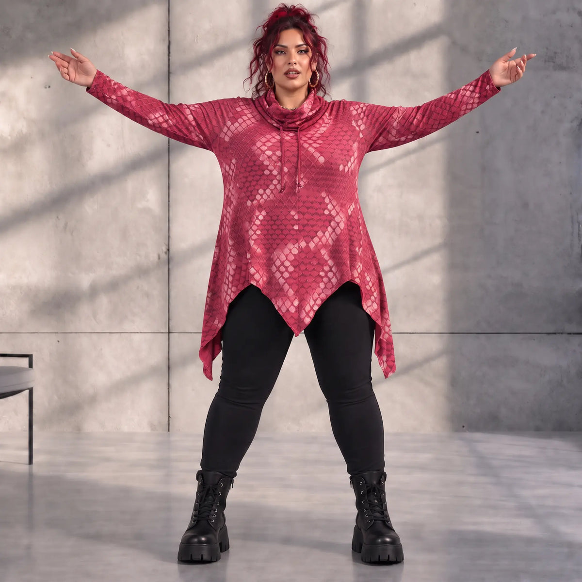 Funky Diva · Shirt · SnakeDiva · 7S790 · WineRed