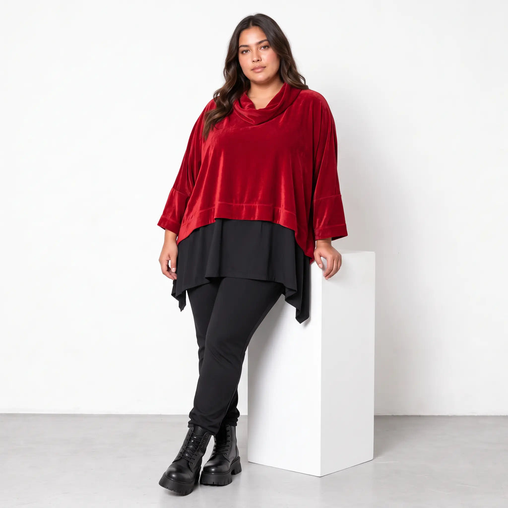 AKH Fashion · Überwurf · Fransi · 7011R · DarkRed