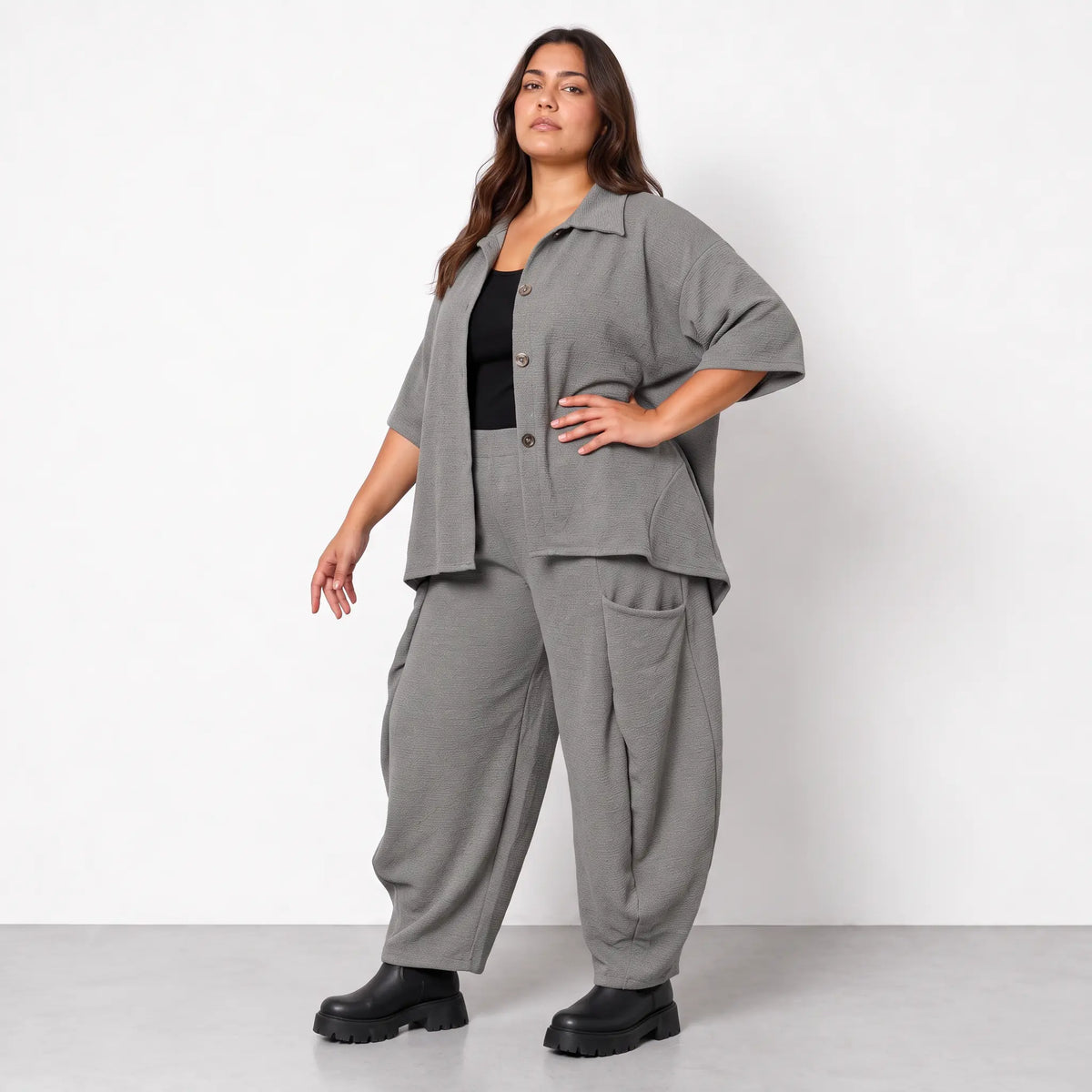 AKH Fashion · Bluse · Rebio · 7092 · DarkGrey