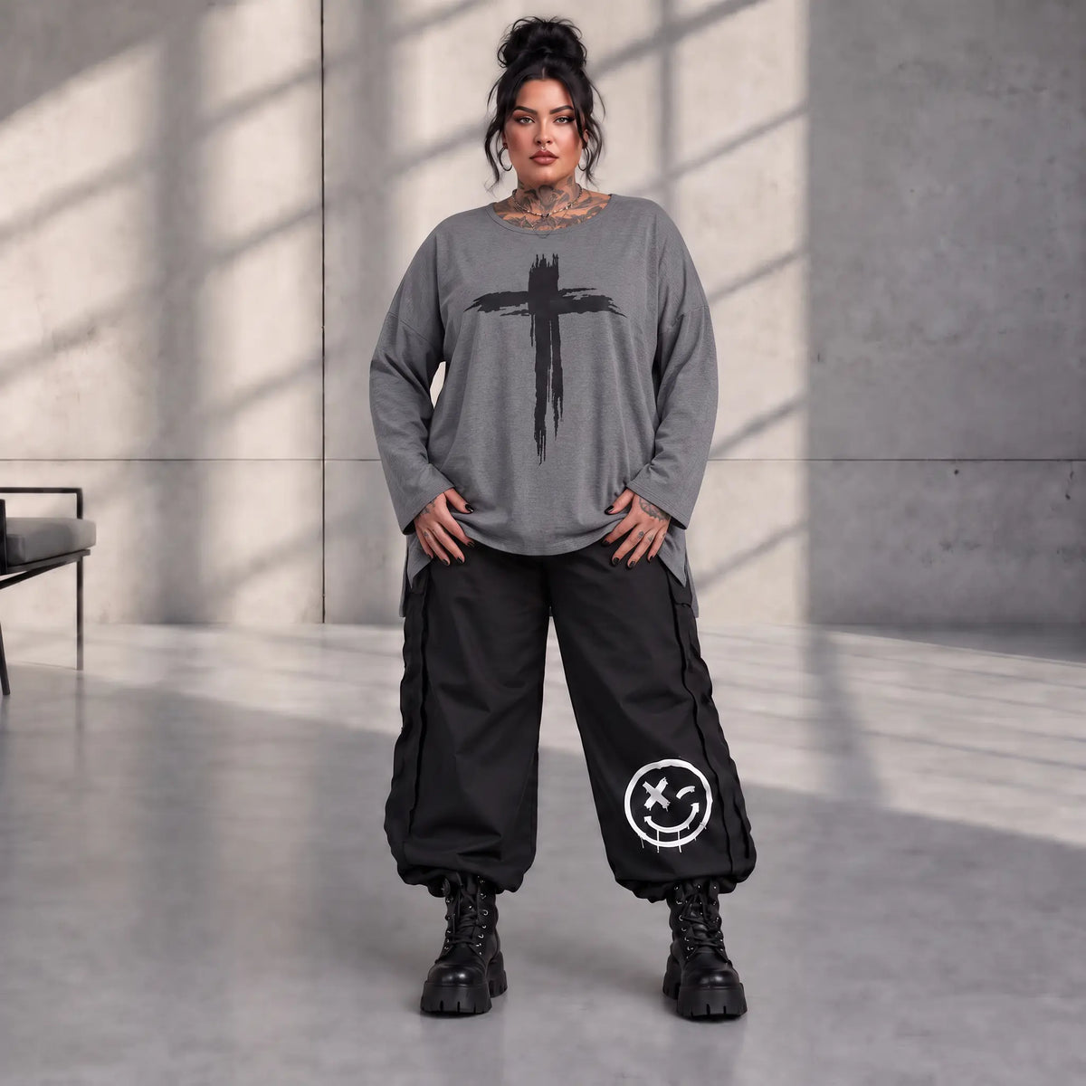 Funky Diva · Shirt · EasyDiva · K446D · PearlGrey