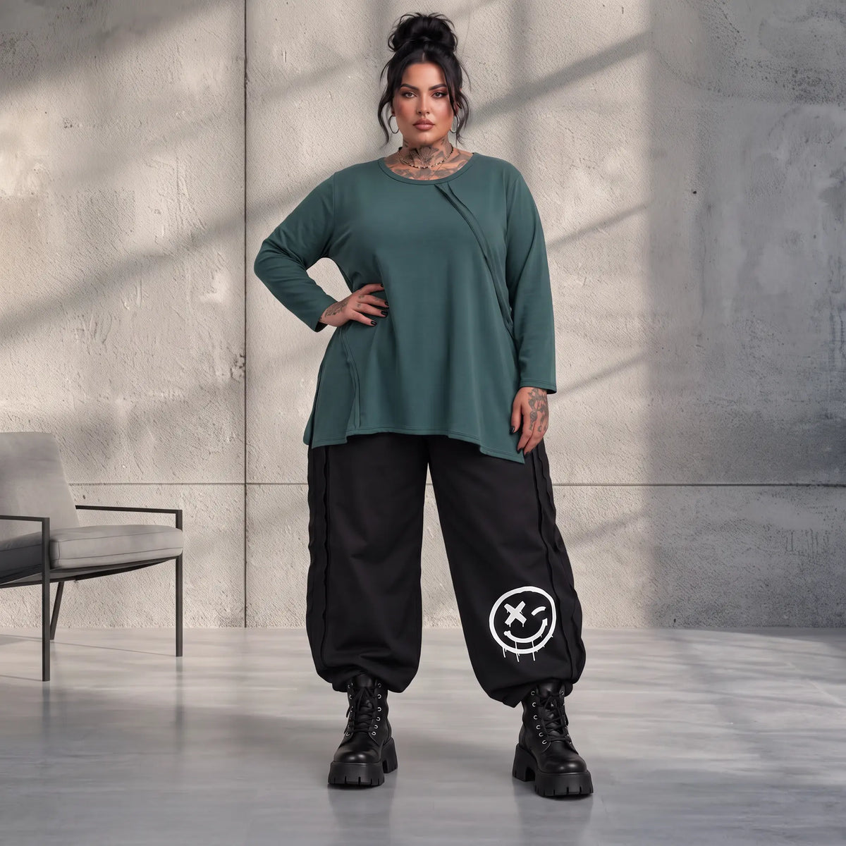 Funky Diva · Shirt · EasyDiva · K335D · TannenGreen