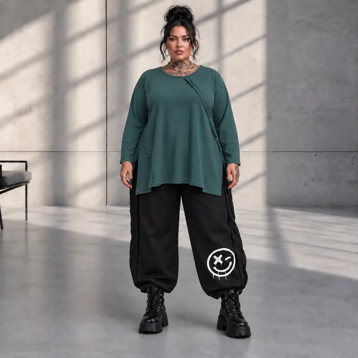 Funky Diva · Shirt · EasyDiva · K335D · TannenGreen