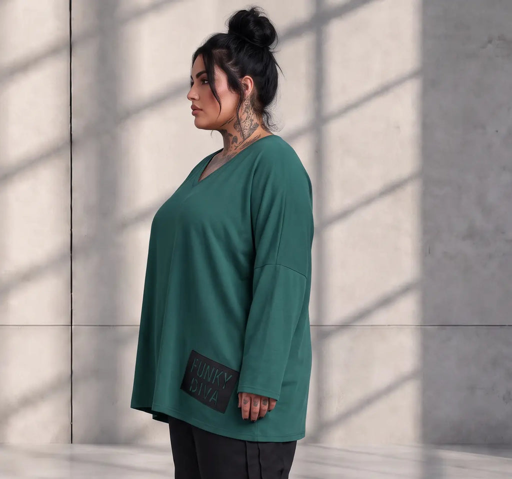 Funky Diva · Shirt · EasyDiva · K666D · TannenGreen