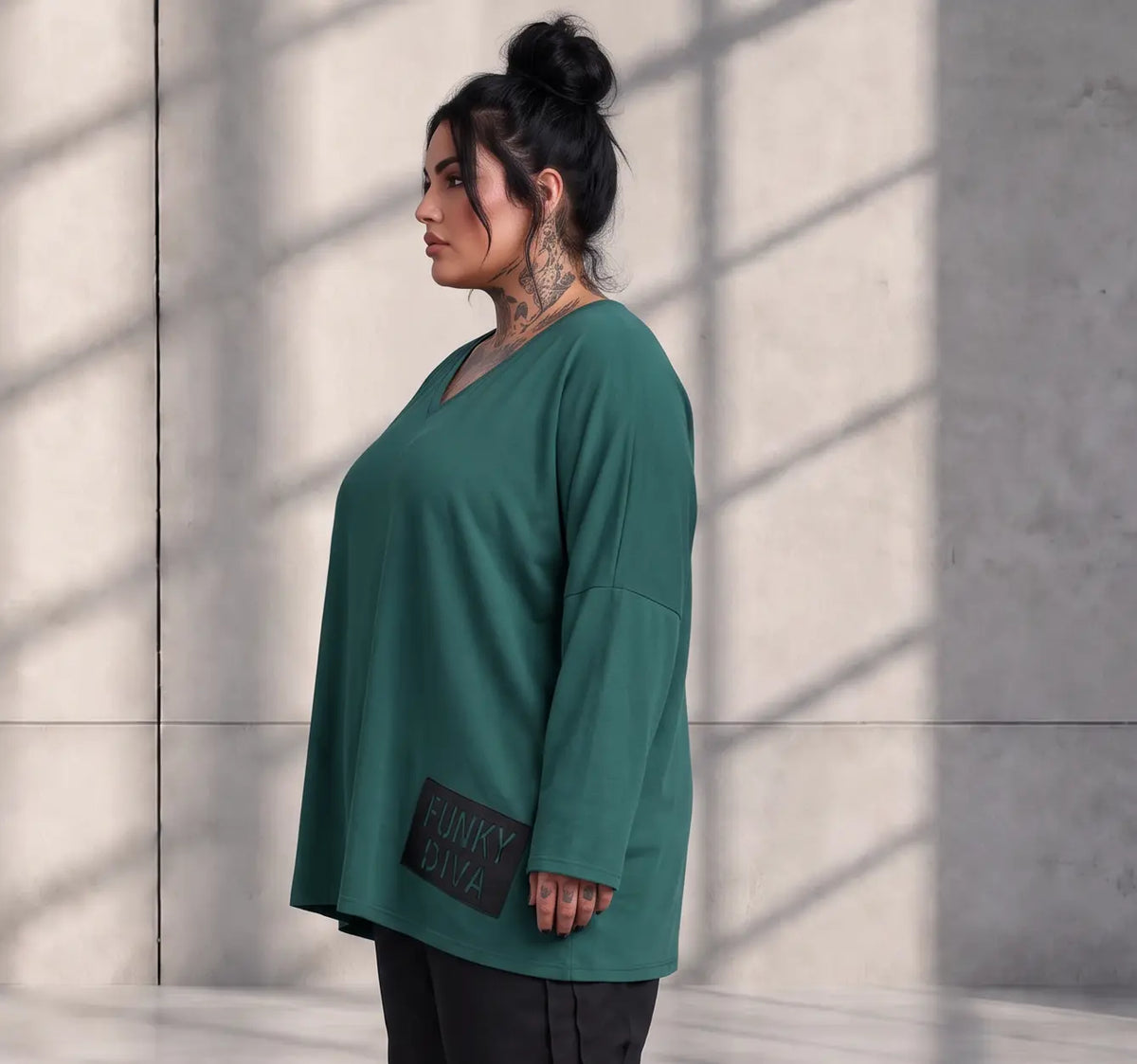 Funky Diva · Shirt · EasyDiva · K666D · TannenGreen
