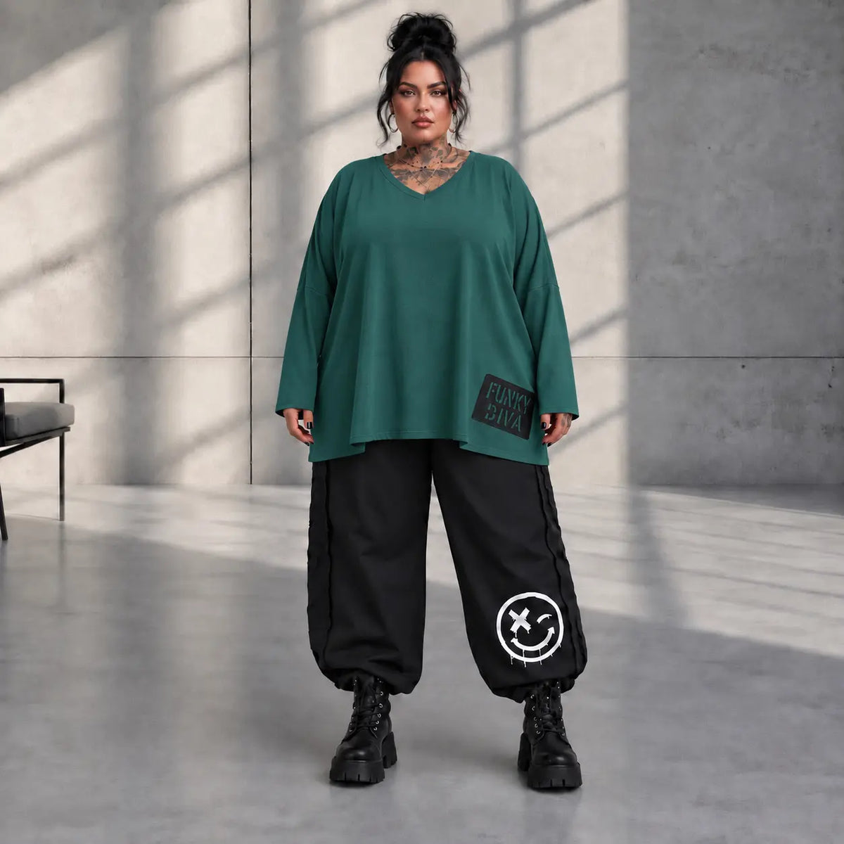 Funky Diva · Shirt · EasyDiva · K666D · TannenGreen