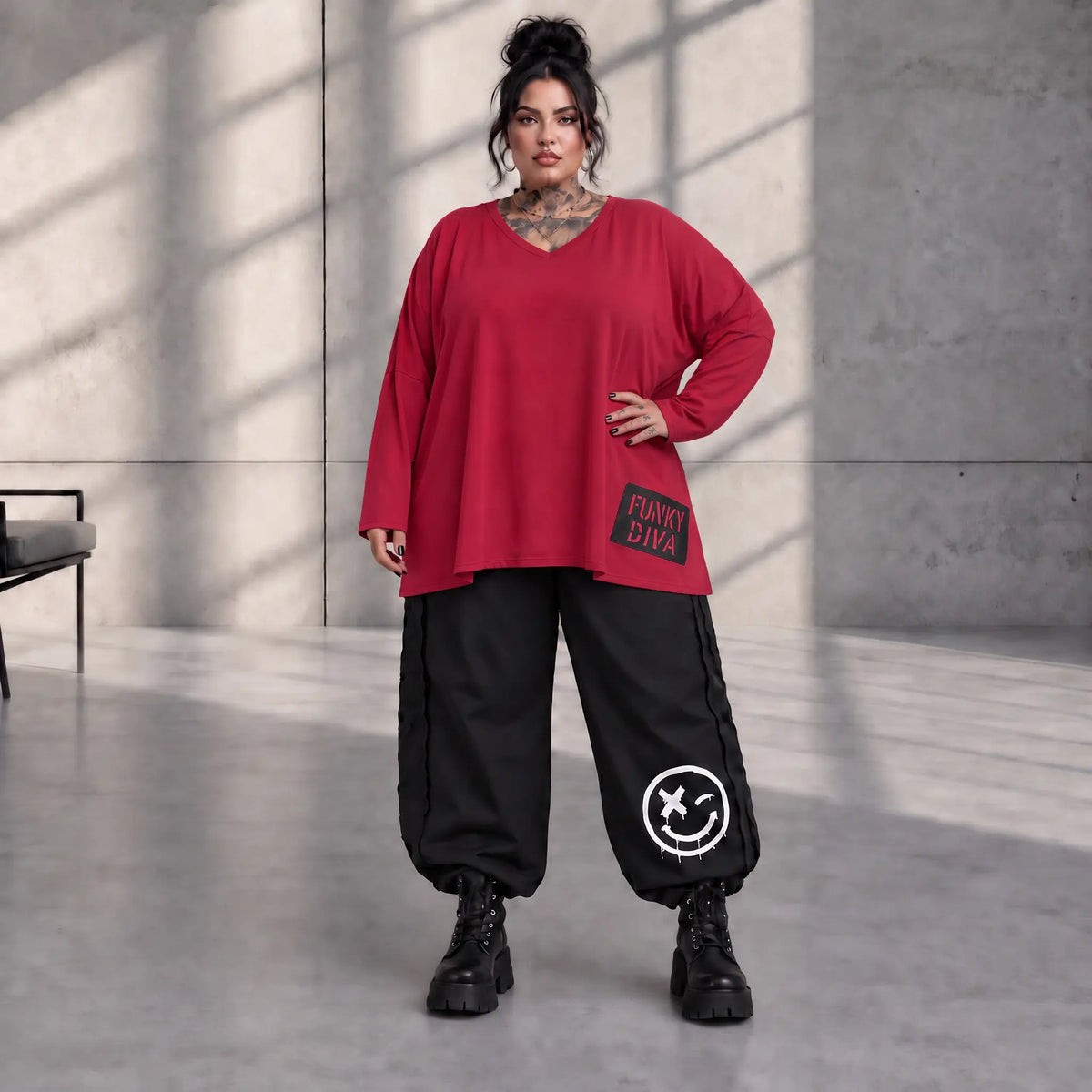 Funky Diva · Shirt · EasyDiva · K666D · Wine