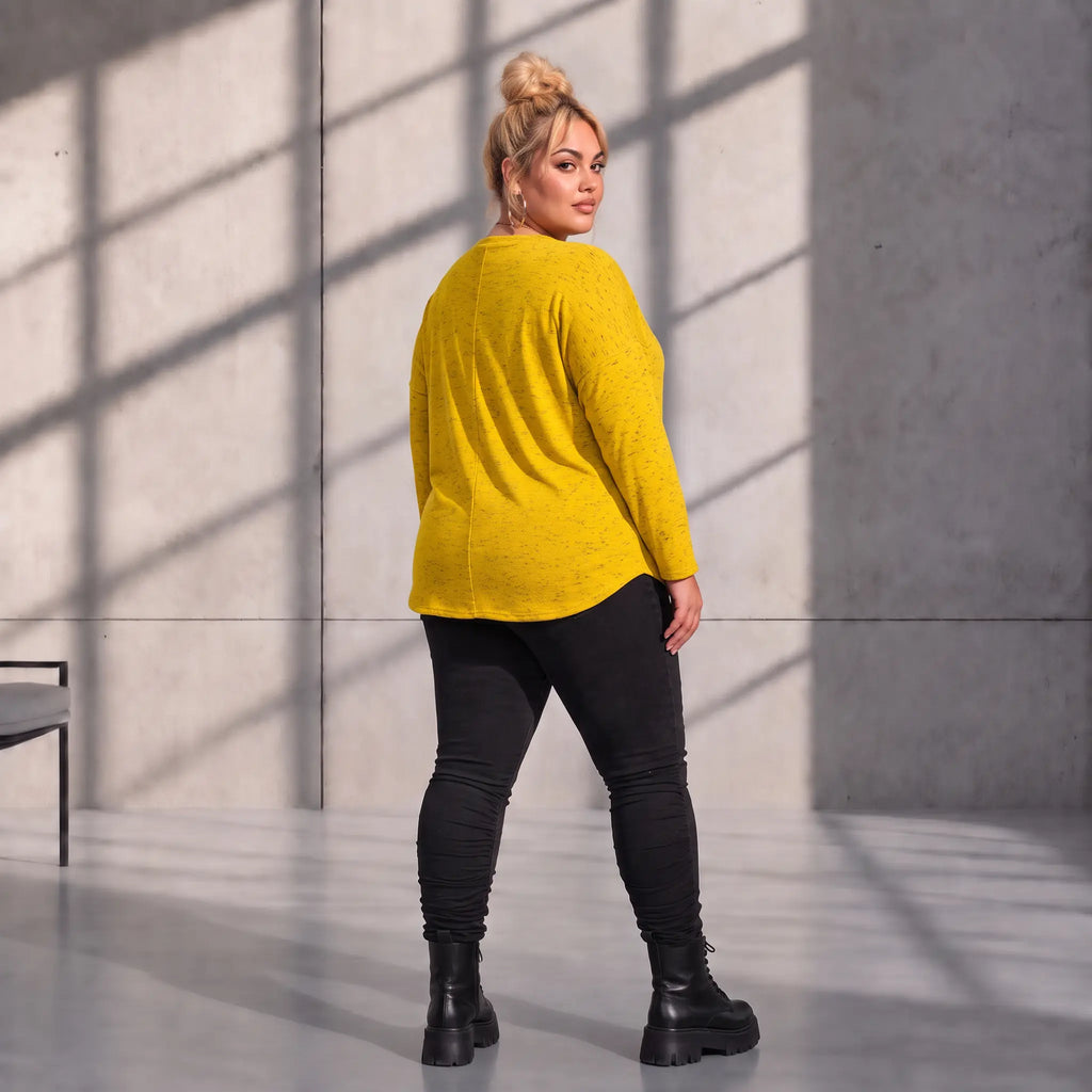 Funky Diva · Shirt · MelangeDiva · F660 · HoneyYellow